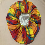 Charger l&#39;image dans la galerie, Bonnet madras en satin taille L
